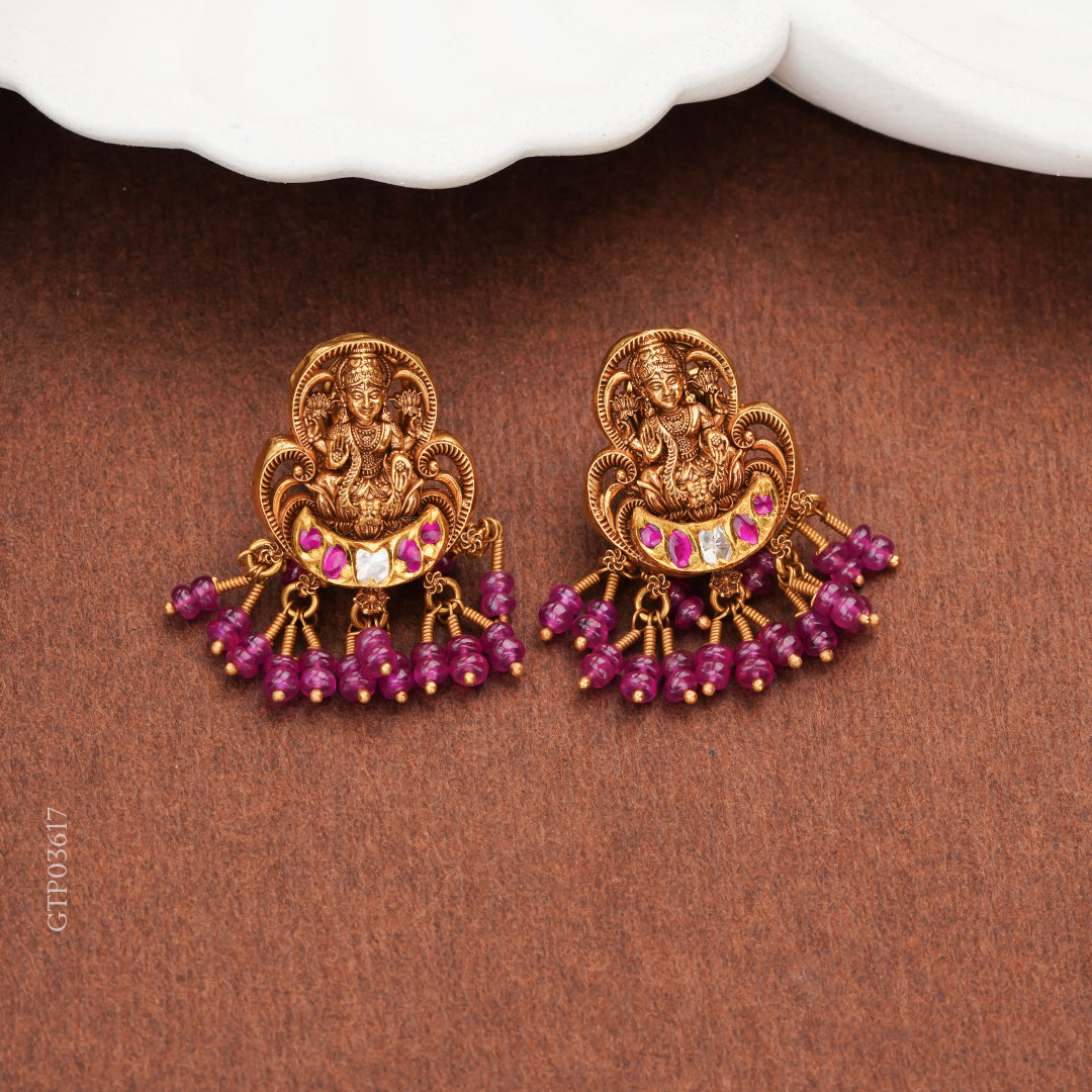 Antique Lakshmi Gold Earrings
