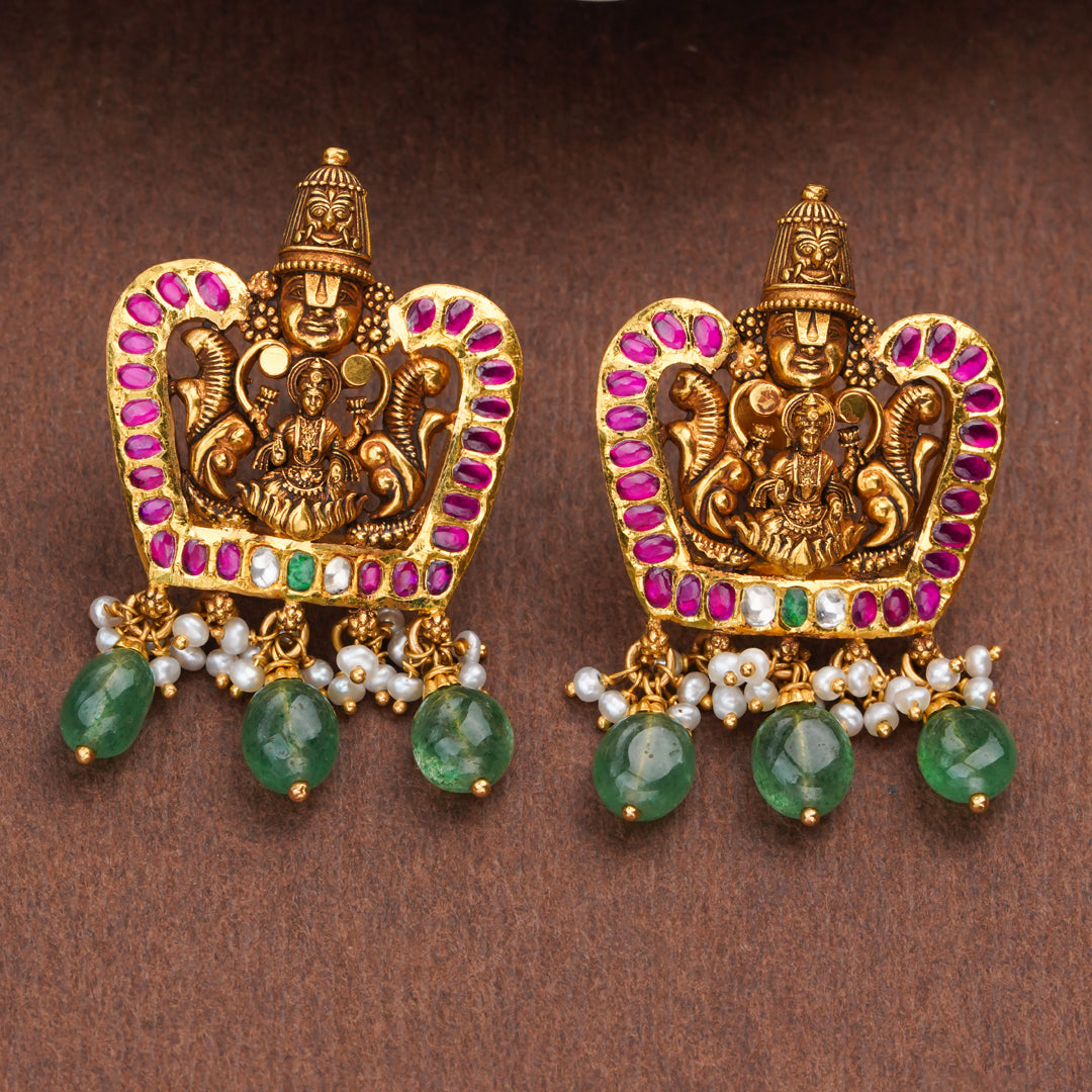 Temple Balaji Gold Earrings