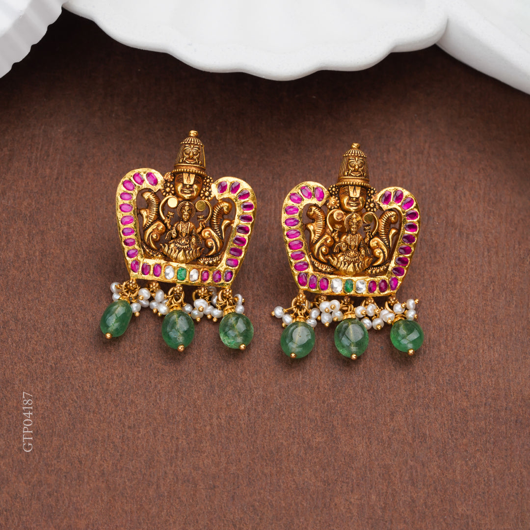 Temple Balaji Gold Earrings