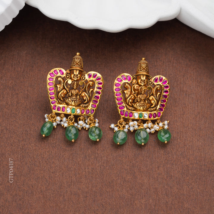 Temple Balaji Gold Earrings