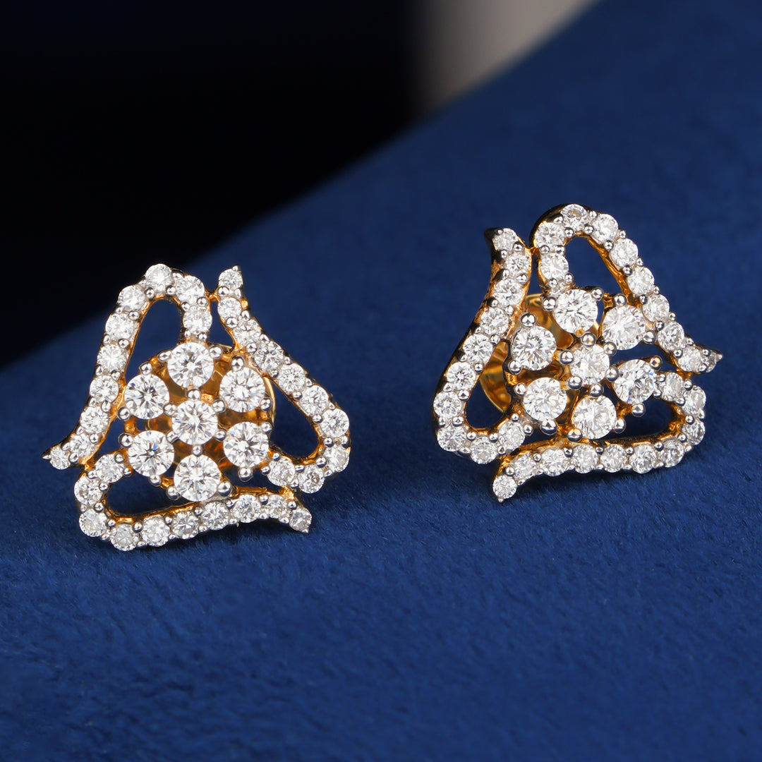 Diamond Designer Stud Earrings